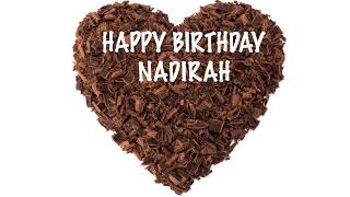 Nadirah  Chocolate - Happy Birthday NADIRAH