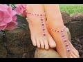 Beach Silver and Fuchsia barefoot sandals