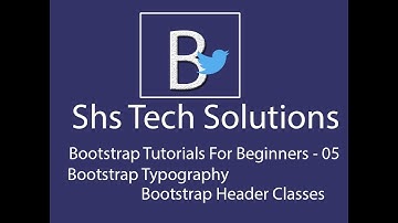 Bootstrap Tutorial - 5 | Bootstrap Typography | Bootstrap headings & Paragraphs
