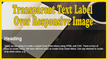 Transparent Text Label Over Responsive Image in HTML & CSS