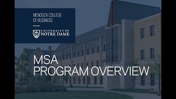 MSA Program Overview
