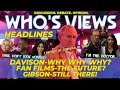 Whos views headlines davison asks whymillie gibsonfan films  doctor who live