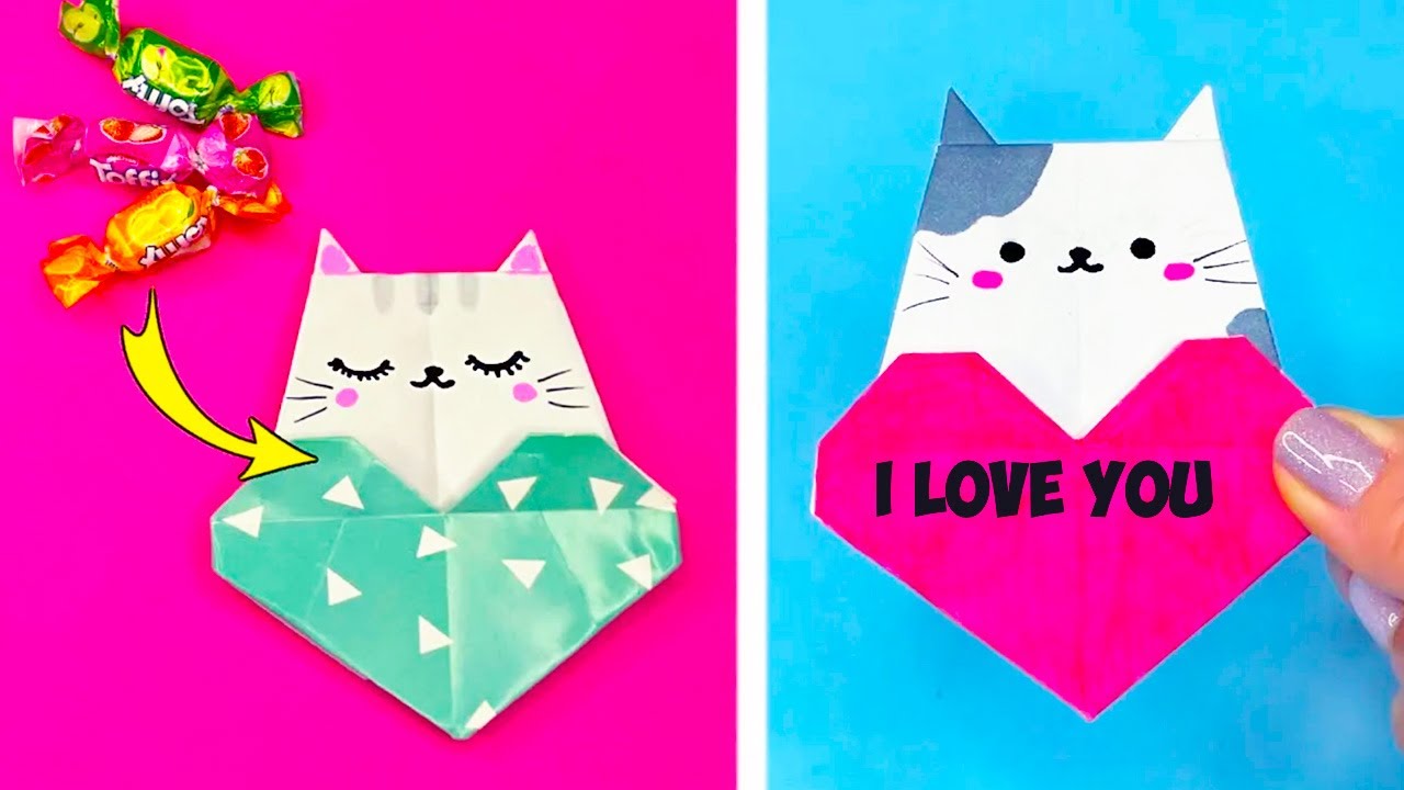 Origami CAT IN THE HEART Easy Paper GIFT For Valentine s Day YouTube origami-cat-in-the-heart-easy-paper-gift-for-valentine-s-day-youtube