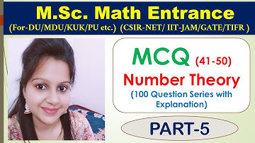 MCQ | Number Theory | Part-5 | M.sc Math Entrance | NET | GATE | IIT-JAM | TIFR |