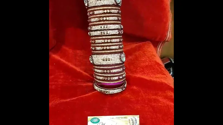 DESIGNER BANGLES SET WYNE  N PEACH COLOR COMBINATION.