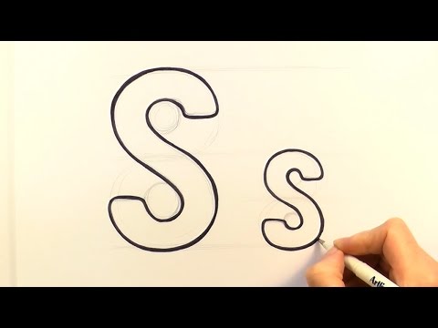 How to Draw a Cartoon Letter S and s