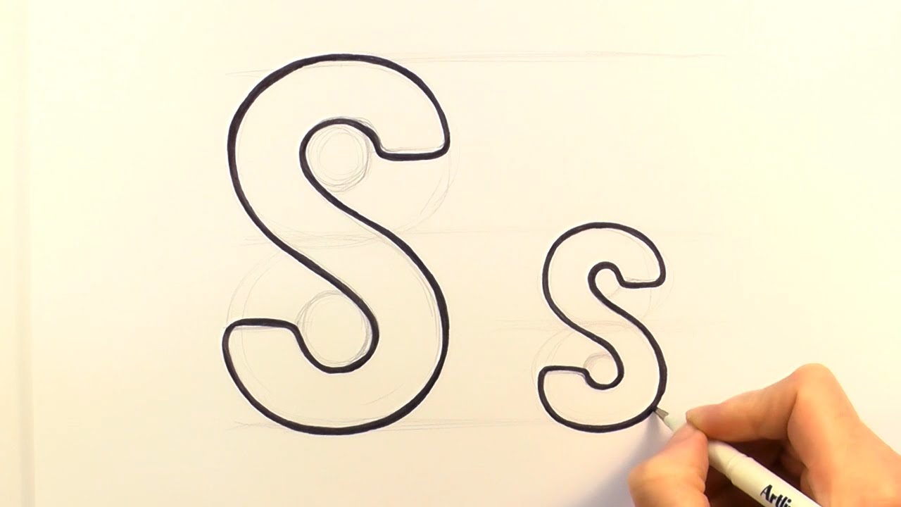 Premium Photo | Sketchy alphabet lowercase letter s