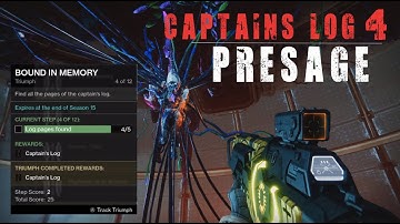 Destiny 2 - Presage Smuggling Compartment Scannable Week 4