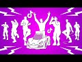 All popular tiktok  icon series emotes in fortnite lil supercar rollie billie eilish