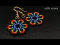 ⚜️ Easy Method Huichol Earrings+ Pendant || Seed beads Aretes+ColganteTutorial DIY (0319)