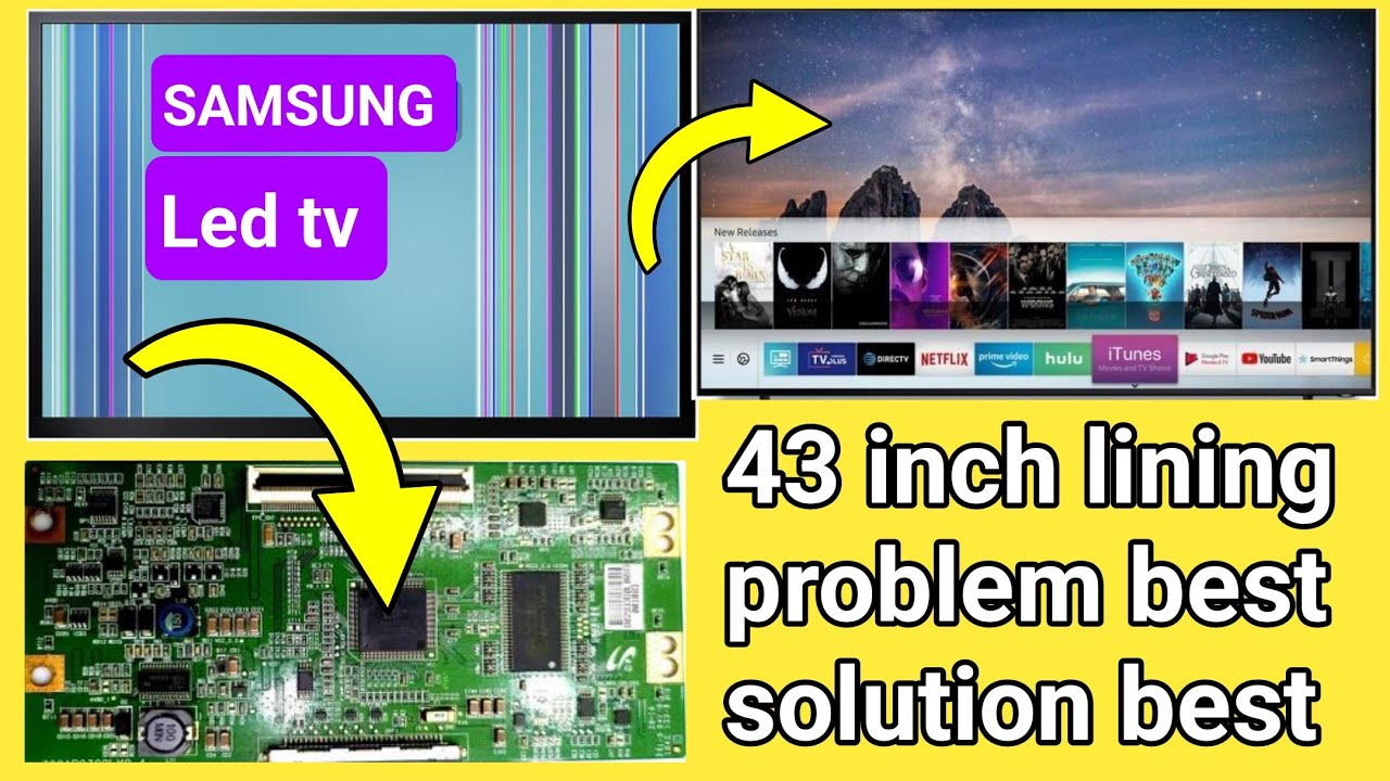 43 inch Led tv lining problem samasya solution best #panel #display # ...