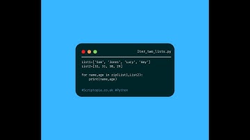 Python Lists - Iterate over two lists at the same time