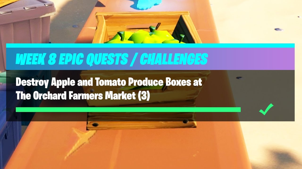 Destroy Apple and Tomato Produce Boxes at The Orchard Farmers Market