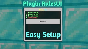 Plugin Pocketmine RulesUI