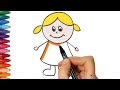 Kız Çocuğu Çizim Yapma | Nasıl Çizilir | Çocuk ve Bebek için Çiziyorum Boyuyorum Kız Çocuğu Çizim Yapma | Nasıl Çizilir | Çocuk ve Bebek için Çiziyorum Boyuyorum