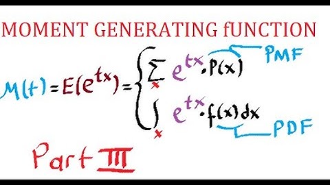 Moment Generating Function   Part 3