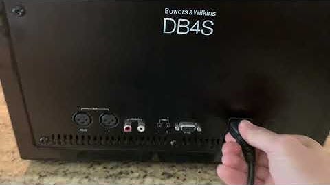 Bowers & Wilkins DB4S - Power Issue