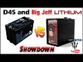 Down4Sound Vs Big Jeff audio lithium car audio battery comparison test D4S LTO 6.0 Big Jeff 22ah