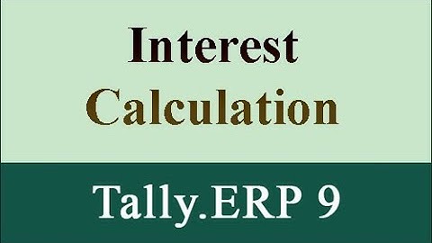 interest calculation in tally erp 9 in tamil