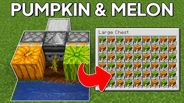 Minecraft Pumpkin and Melon Farm 1.21.8