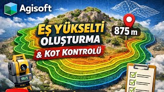 Agisoft Metashape Contour Lines | Eş Yükselti Eğrisi, Kot Kontrolü & Point Height Analysis
