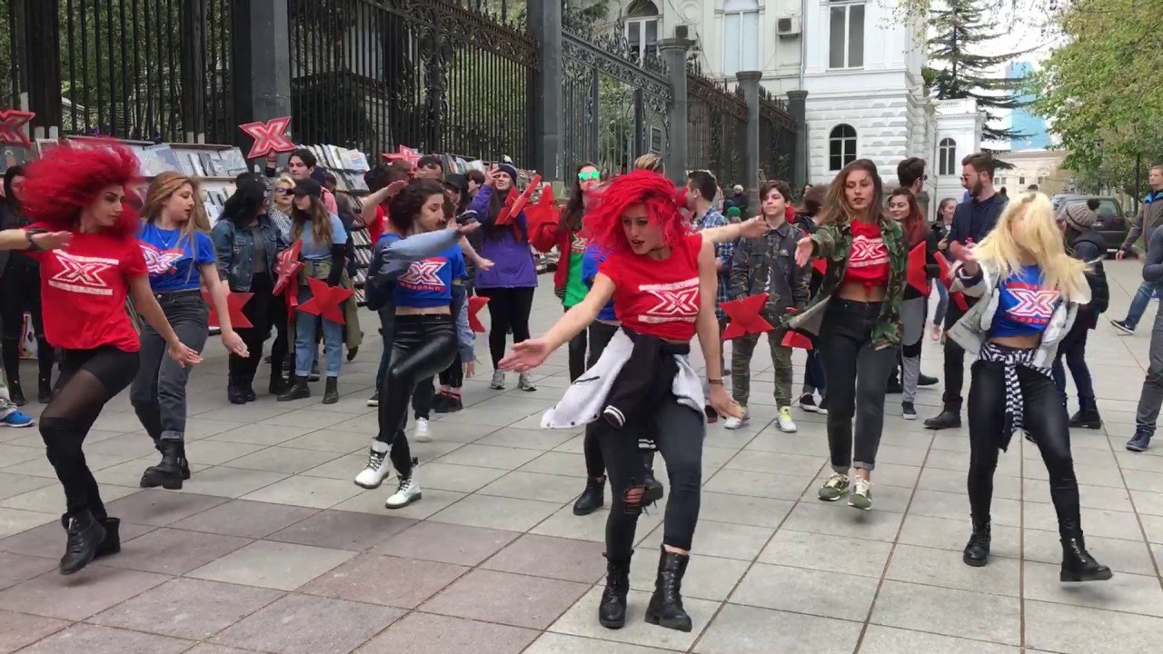 X factor dance girl on street YouTube