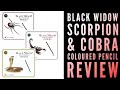 Black Widow, Scorpion & Cobra Coloured Pencil |  Review