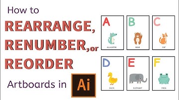 How to shuffle reorder reposition or renumber artboards in Adobe illustrator