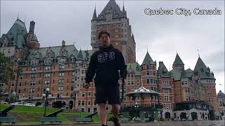 rapier fencing at Fairmont Le Château Frontenac 캐나다 퀘백 고성 앞에서 레이피어 칼춤