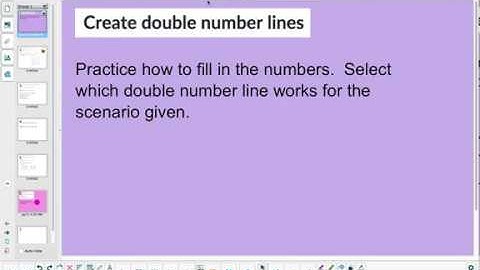 Create Double Number Lines -- 6.RP.A.3