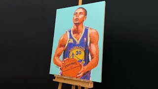 Painting Stephen Curry In Pop Art