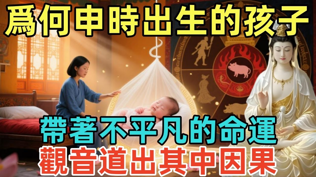 爲何申時出生的孩子，帶著不平凡的命運，觀音道出其中因果，太嚇人了！#佛學 #倪海厦 #佛法 #佛教 #修行 #佛陀