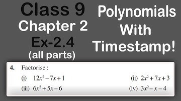 class 9 maths | chapter 2 (polynomials)  | Ex 2.4 Q4 all parts | NCERT | in hindi | #class9maths