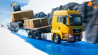 Icy Road Slippery Slope - BeamNG drive