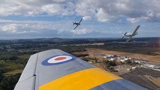 Bobcat Formation: From inside a DHC-1 'Chipmunk'