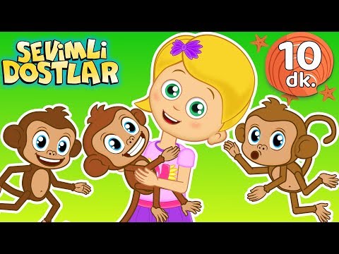 Sevimli Dostlar Bebek Şarkıları 2019 | Beş Küçük Maymun 🐒 Adisebaba Kids Songs and Nursery Rhymes