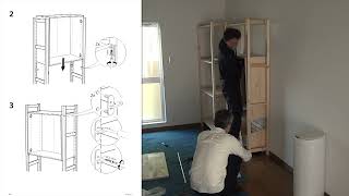 How to assemble IKEA Ivar Side unit(492.513.46) & Cabinet(502.149.99)
