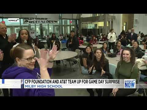 CFP Foundation surprises Milby High School with $50,000 and free tablets