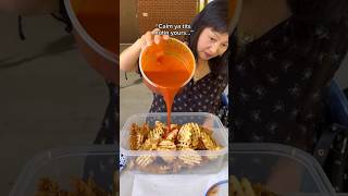 NOT MY ASIAN MOM MAKING FRIED CHICKEN WHEN THIS HAPPENED shorts viral mukbang