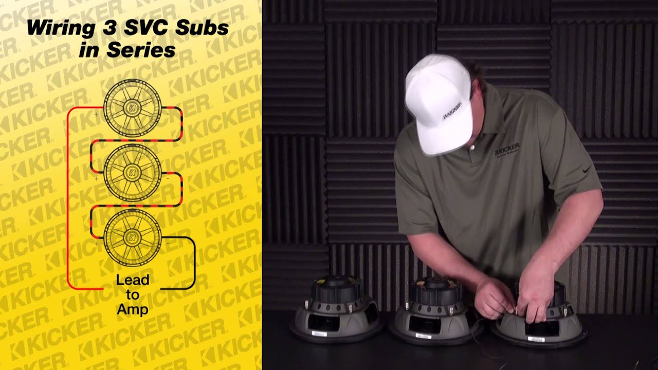 Subwoofer Wiring: Three Subwoofers in Series - YouTube