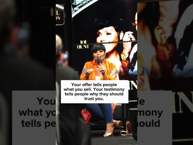 Your offer tells people what you sell. Your testimony tells people why they should trust you.