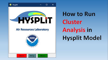 How to do cluster analysis in hysplit model