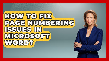 How To Fix Page Numbering Issues In Microsoft Word? - Docs and Sheets Pro