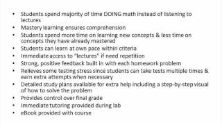 5 MyMathLab Pilot Program Benefits of Modular Math