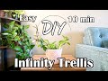 Make a DIY Circle Infinity Trellis in 10 Minutes for Houseplants! (Free)