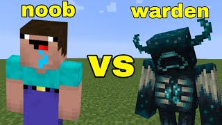 Minecraft- Noob vs Warden ! noob solo warden