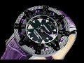 Xoskeleton 41mm Women&#39;s Superlative Star LE Black MOP Royal Purple Topaz Leather Strap Watch