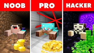 Noob vs. Pro vs. Hacker : BANK ROBBERY ESCAPE CHALLENGE! In Minecraft Animation