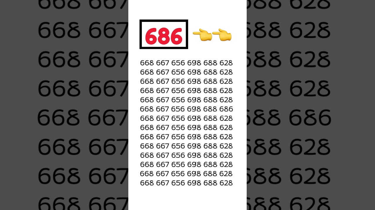 FIND THE NUMBER FOR EYESIGHT CHALLENGE TEST pt3π#shorts #ytshorts #shortsfeed #viralshort #illusion