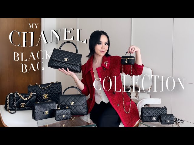 CHANEL HANDBAG COLLECTION (BLACK EDITION) 2023: REVIEW, WHAT FITS, MOD  SHOTS